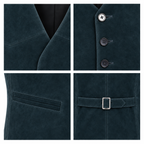 Men's Premium Navy Blue Original Suede Leather Vest Coat