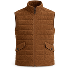 Men's Premium Brown Original Suede Leather Vest Coat