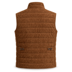 Men's Premium Brown Original Suede Leather Vest Coat
