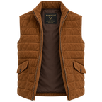 Men's Premium Brown Original Suede Leather Vest Coat