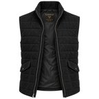 Men's Premium Black Original Suede Leather Vest Coat