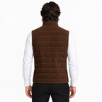 Men's Premium Dark Brown Original Suede Leather Vest Coat
