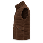 Men's Premium Dark Brown Original Suede Leather Vest Coat