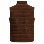 Men's Premium Dark Brown Original Suede Leather Vest Coat