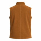 Men's Brown Premium Original Stand-Collar Zip Suede Leather Vest Coat
