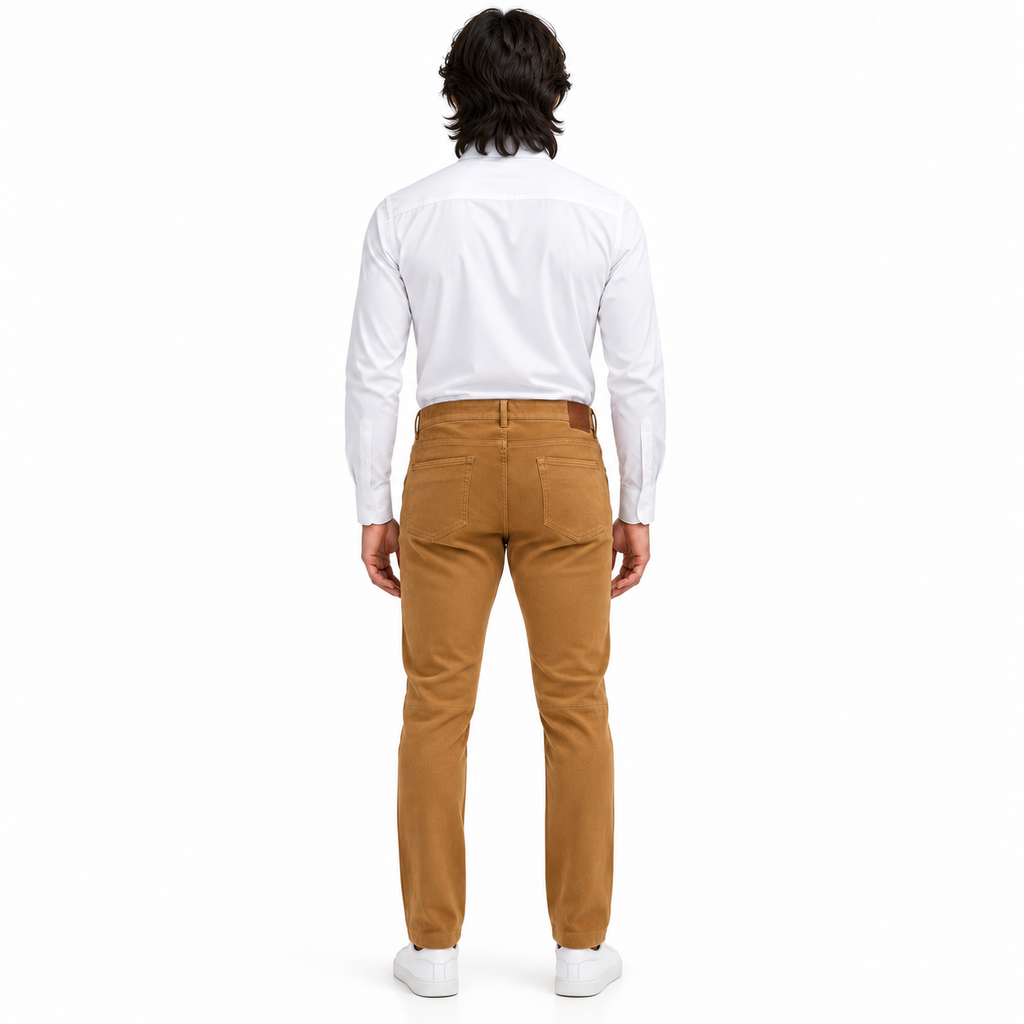 Men’s Premium Brown Original Suede Leather Pant