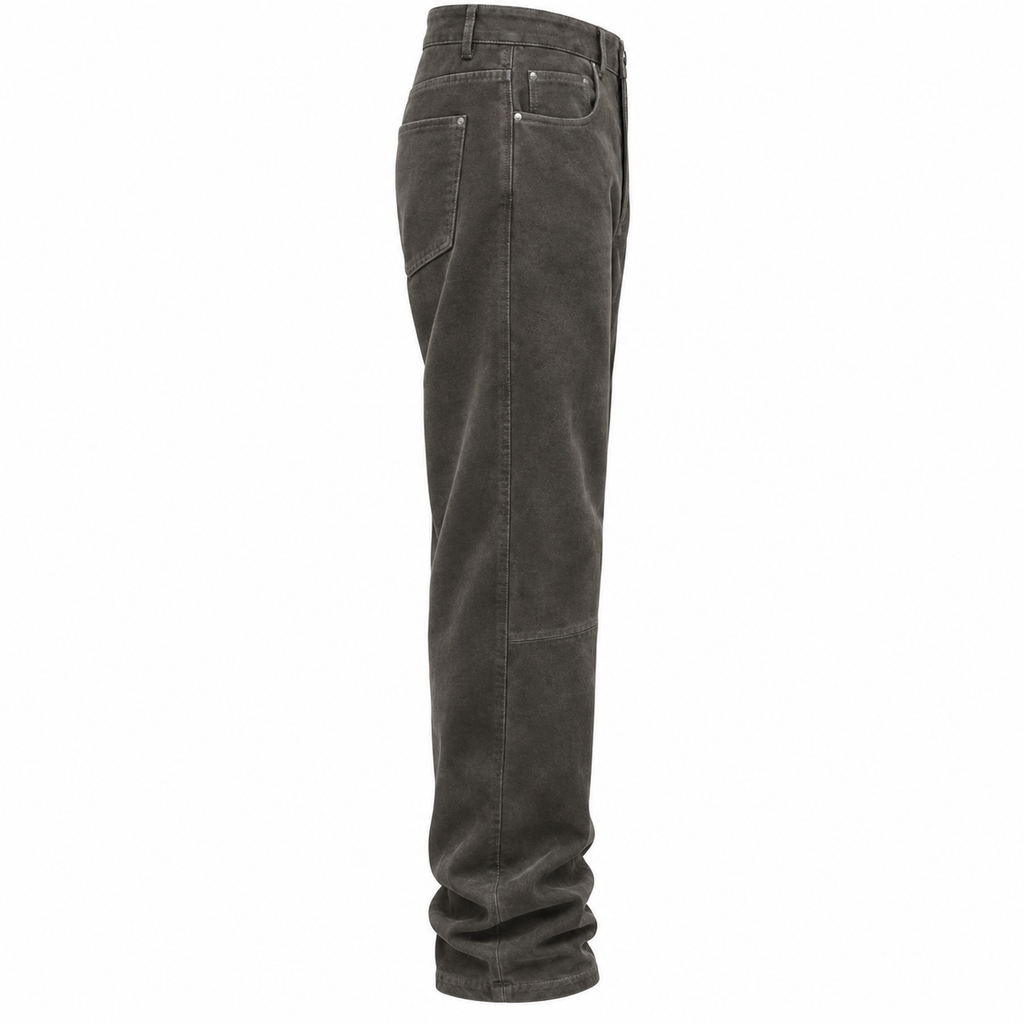 Men’s Premium Original Grey Suede Leather Pant