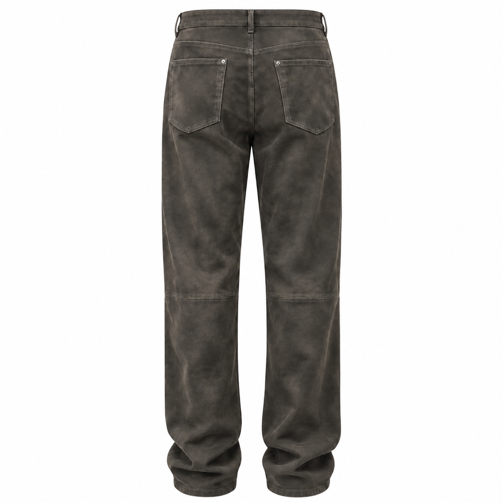 Men’s Premium Original Grey Suede Leather Pant