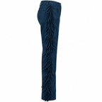 Men Premium Original Blue Suede Leather Fringe Pant