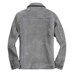 Men Premium Grey Original Suede Leather — Classic Button-Front Style