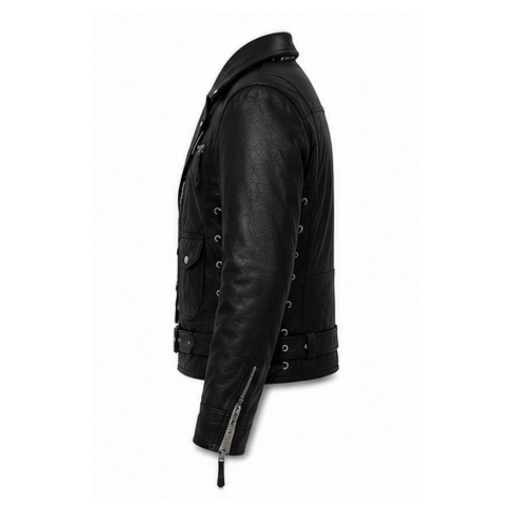 T2 Biker Leather Jacket — Iconic Motorcycle Style in Premium Leather