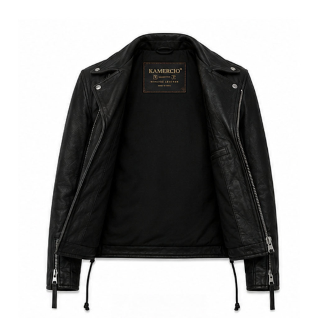 T2 Biker Leather Jacket — Iconic Motorcycle Style in Premium Leather