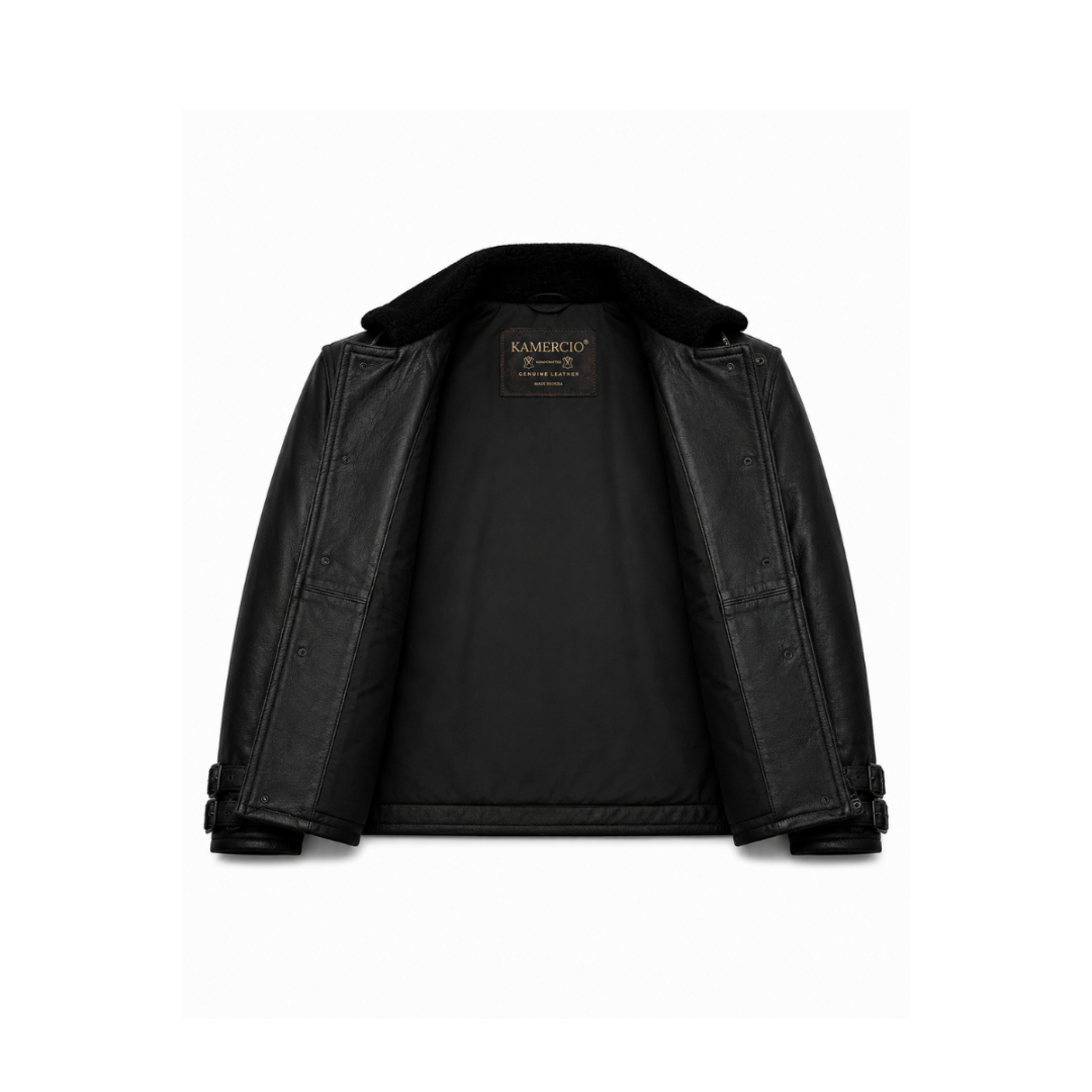 Leon Kennedy Leather Jacket – Resident Evil 9 | RE9 Biker Jacket – lifestyle shot – Kamercio
