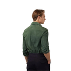 Men's Premium Green Suede Leather Shirt — Safari-Inspired Overshirt in Premium Leather