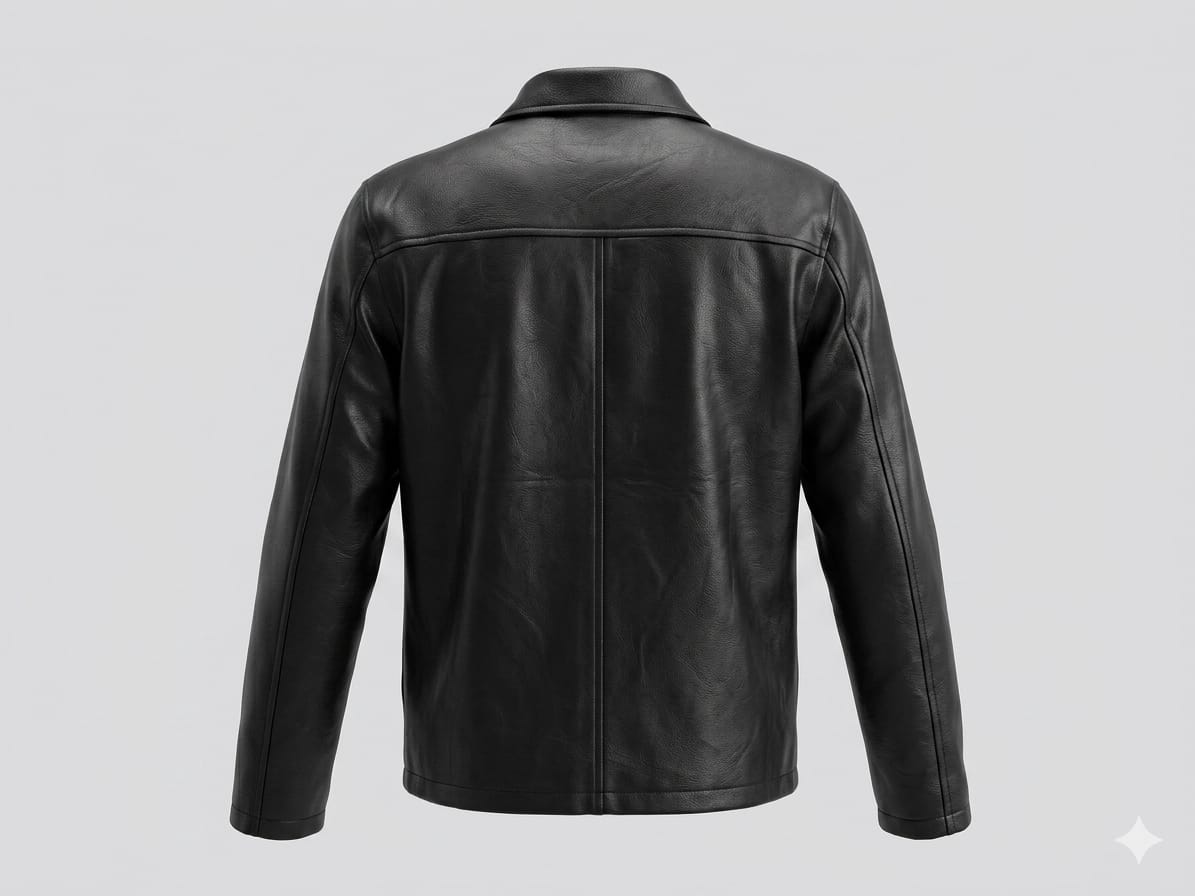 Men's Classic Original Black Leather Jacket - Premium Full-Grain Shirt Collar Jacket