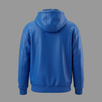 Men's Royal Blue Premium Lambskin Original Leather Pullover Hoodie