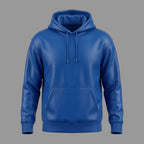 Men's Royal Blue Premium Lambskin Original Leather Pullover Hoodie
