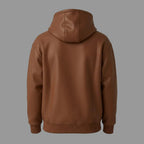 Men's Tan Lambskin Premium Original Leather Pullover Hoodie