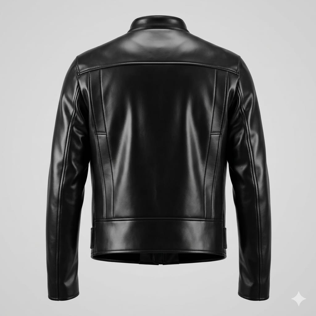 Men's Black Premium Belted Biker Original Leather Jacket – Full-Grain Handcrafted
