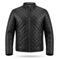 Men's Premium Black Quilted Original Leather Jacket – Handcrafted Full-Grain