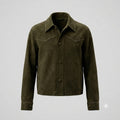 Women's Premium Olive Green Studded Original Suede Leather Western Jacket