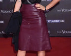 Burgundy Original Leather Mini Skirt - High Waist Full Grain Premium Leather Skirt for Women - Kamercio