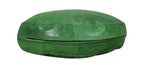 Green Original Leather Pouf - Handcrafted Round Ottoman Footstool - Kamercio