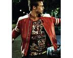 Brad Pitt Fight Club Red Leather Jacket | Tyler Durden Jacket
