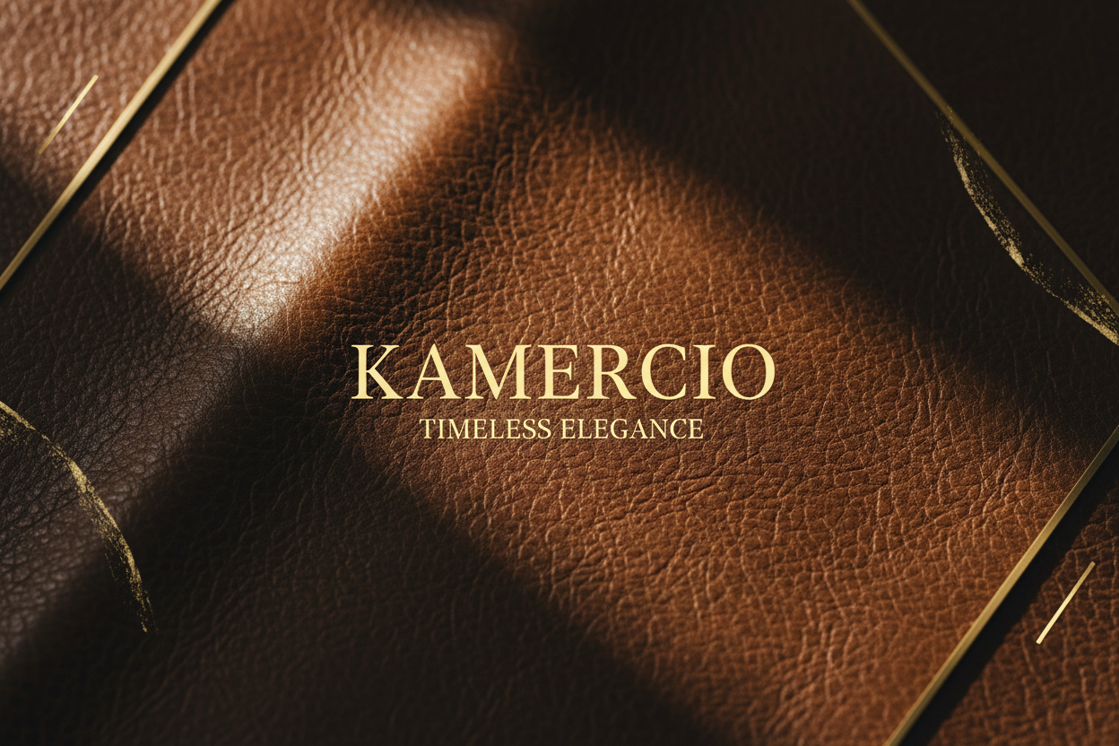 Kamercio Premium Leather Website Banner - Corrected
