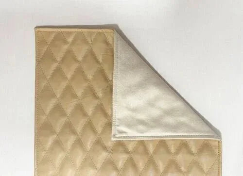 Premium Beige Quilted Headrest Recliner Cover - Full - Grain Original Leather - Kamercio