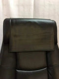 Premium Black Headrest Recliner Cover - Full - Grain Leather Protection - Kamercio
