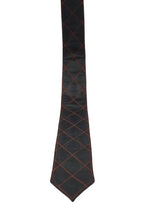 Premium Black Textured Leather Necktie - Full - Grain Original Leather Statement Accessory - Kamercio