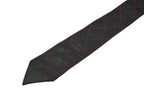 Premium Black Textured Leather Necktie - Full - Grain Original Leather Statement Accessory - Kamercio