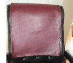 Premium Burgundy Headrest Recliner Cover - Full - Grain Original Leather Protection - Kamercio