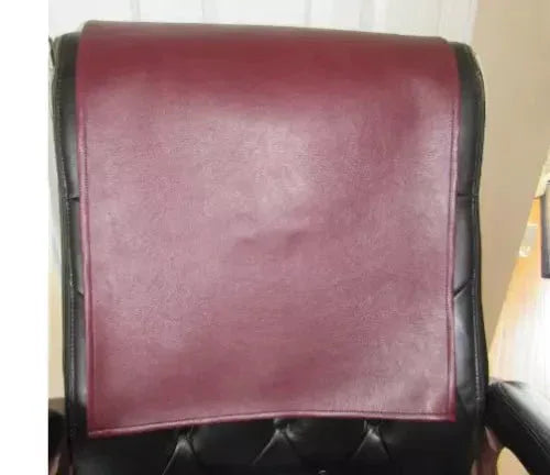 Premium Burgundy Headrest Recliner Cover - Full - Grain Original Leather Protection - Kamercio