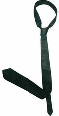 Premium Dark Green Original Leather Necktie - Full - Grain Leather Statement Accessory - Kamercio