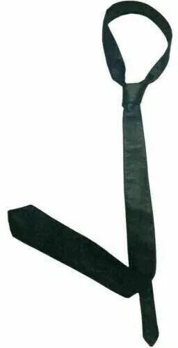 Premium Dark Green Original Leather Necktie - Full - Grain Leather Statement Accessory - Kamercio
