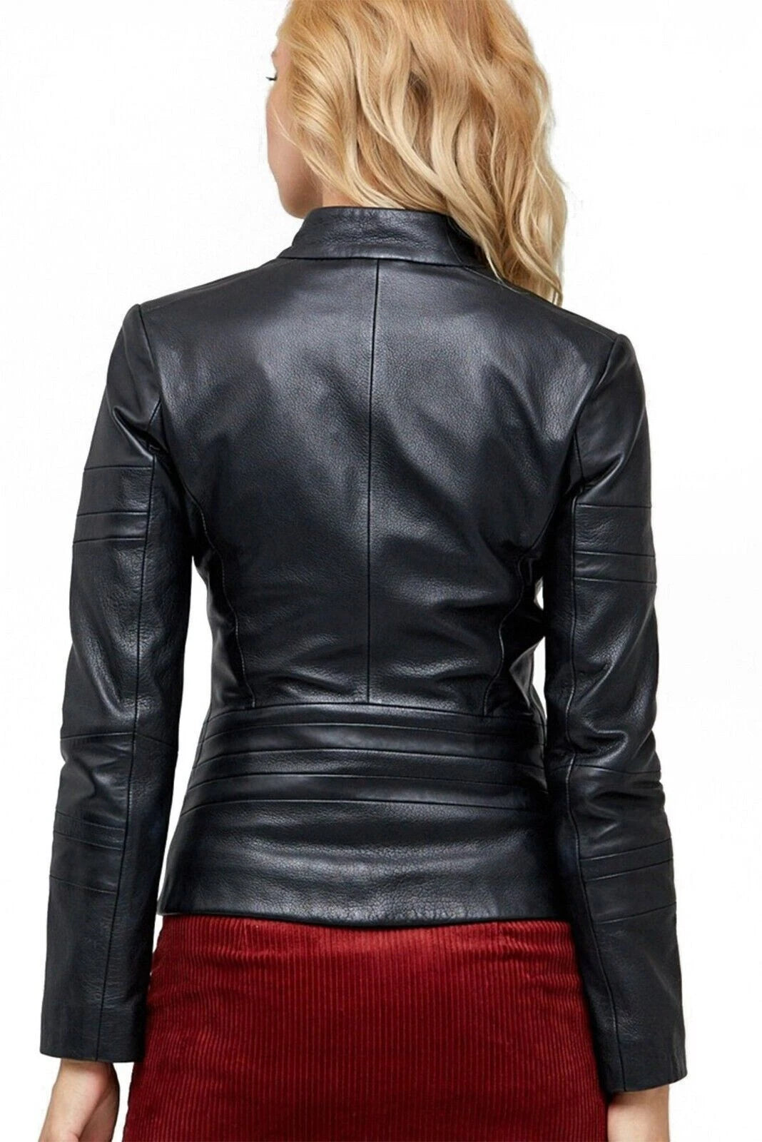 Women's Black Original Leather Jacket - Premium Full-Grain Biker Blazer