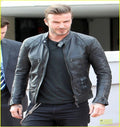 Men's Black Leather Biker Jacket with Diamond Quilted Shoulders - Premium Moto Racer