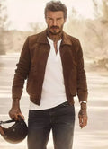 Men's Brown Original Suede Leather Jacket - Premium Full-Grain Trucker Jacket