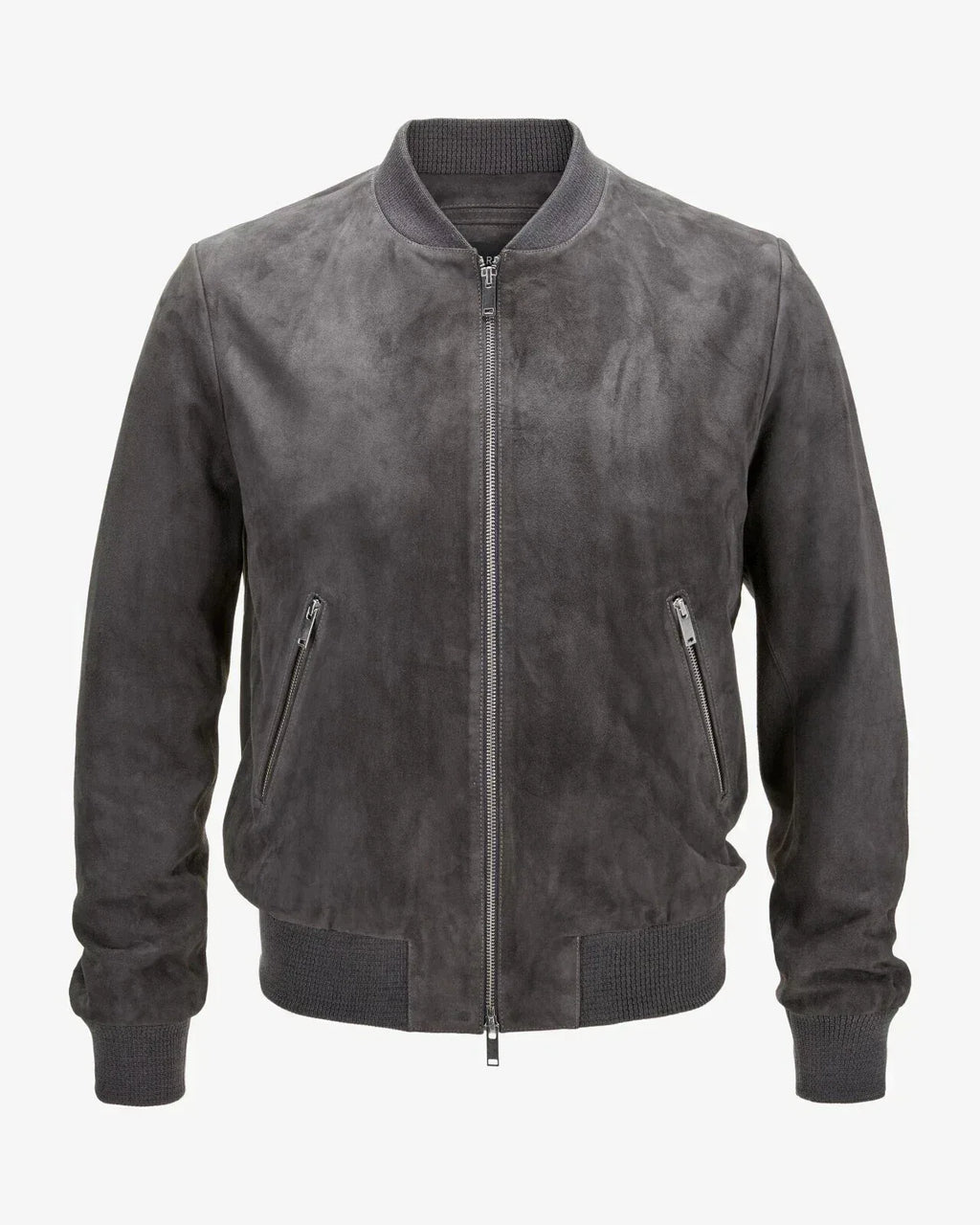 Original Men's Grey Suede Bomber Jacket - Premium Full-Grain MA-1 Style