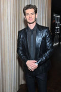 Men's Premium Black Original Leather Blazer - Handcrafted Full-Grain Formal Jacket