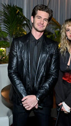 Men's Premium Black Original Leather Blazer - Handcrafted Full-Grain Formal Jacket