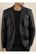 Original Black Leather Blazer Men - Classic Full Grain Leather Jacket