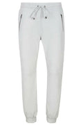 Men White Full-Grain Original Leather Joggers - Relaxed Athleisure Fit