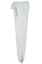 Men White Full-Grain Original Leather Joggers - Relaxed Athleisure Fit