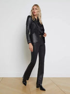 Women's Black Original Leather Blazer - Premium Full-Grain Leather Jacket