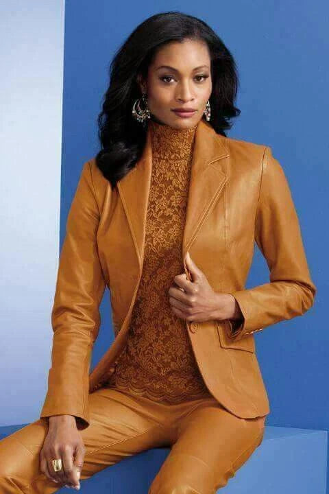 Women's Camel Original Leather Blazer - Premium Full-Grain Leather Jacket