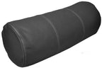 Gray Original Leather Bolster Pillow - Premium Full-Grain Leather Cylindrical Cushion