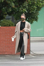 Black Original Leather Wide Leg Pants - High-Waisted Genuine Premium Leather Trousers for Women